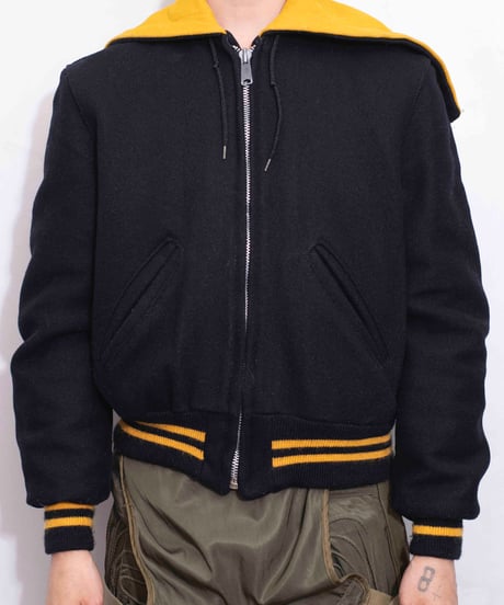 70s vintage DeLONG MeltonWool VarsityJacket