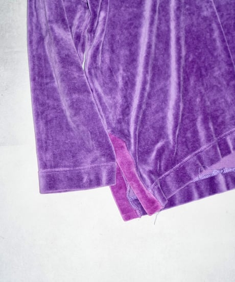 90s vtg velour pullover tops (purple)