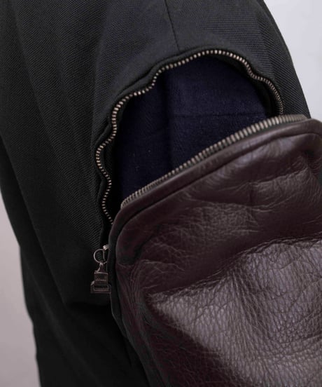 GIANFRANCO FERRE leather docking detachable jacket
