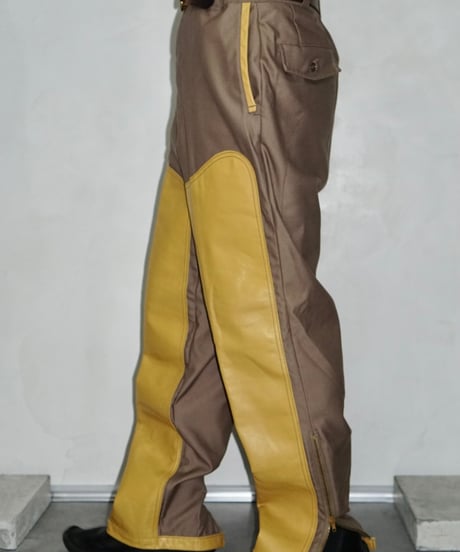 90s vtg leather docking hunting slacks