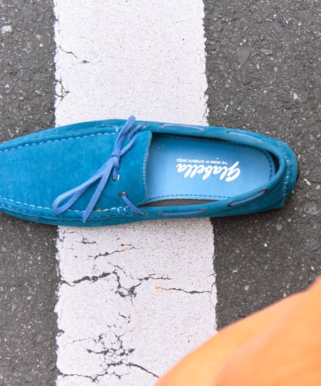ocean color suede driving shoes