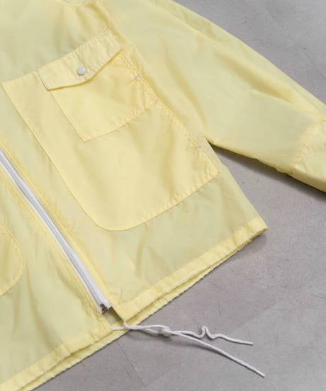 70s vtg sheer nylon jacket (lemon yellow)