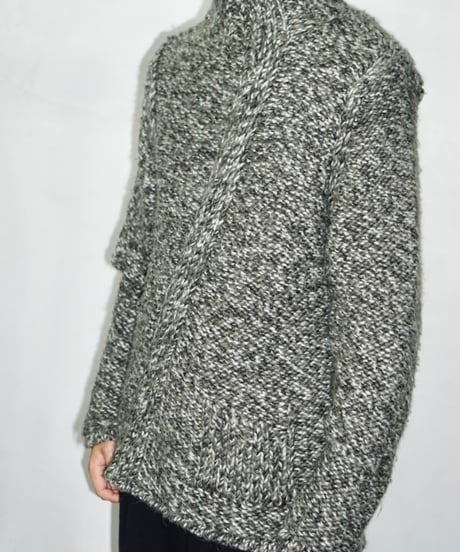 Oliver Spencer diagonal zip design knit jacket