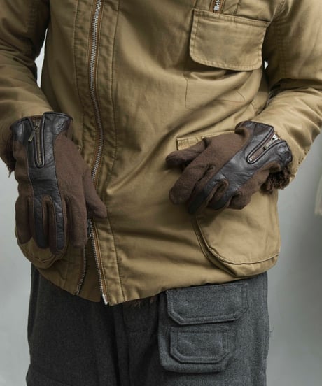 zucca 00s deformation zip boa hoodie coat