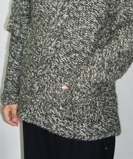 Oliver Spencer diagonal zip design knit jacket