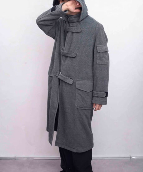 JUN MEN 90s velcro wool long coat
