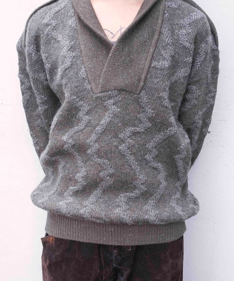 80s vtg ISSEY MIYAKE 3D wool knit