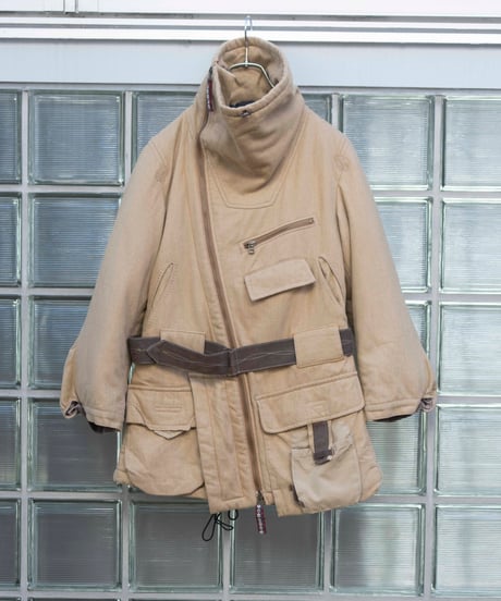 MARITHE FRANCOIS GIRBAUD diagonal zip padded jacket