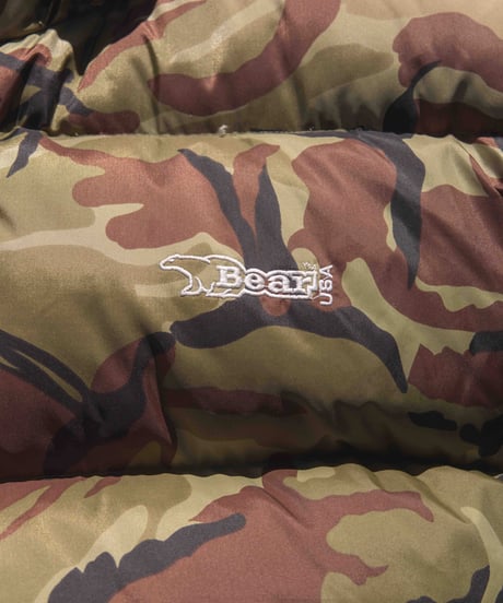 90s Bear USA camouflage down jacket (reversible)