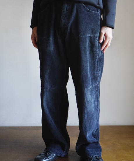 90s BUGLE BOY multi-zip corduroy pants (navy)