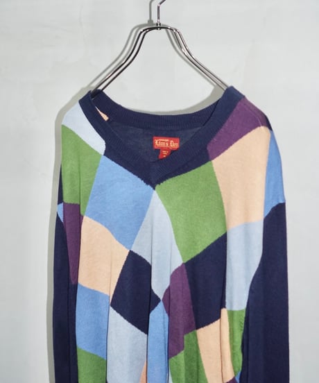 90s Lion's Den argyle acrylic knit
