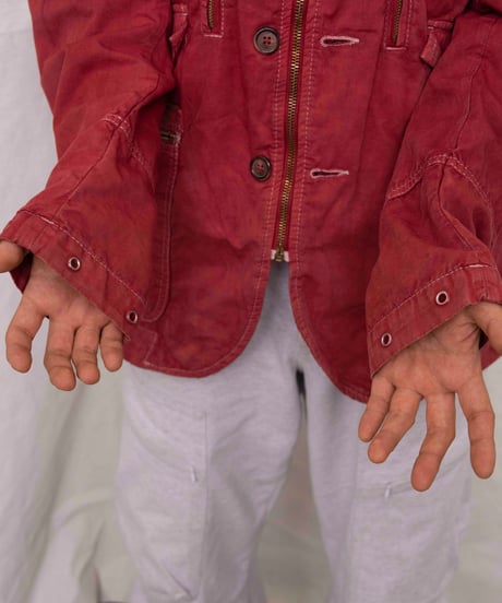 00s DIESEL after dye cotton/linen tech jacket