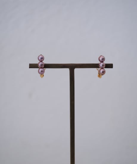 plum stud pierce/non hole pierce