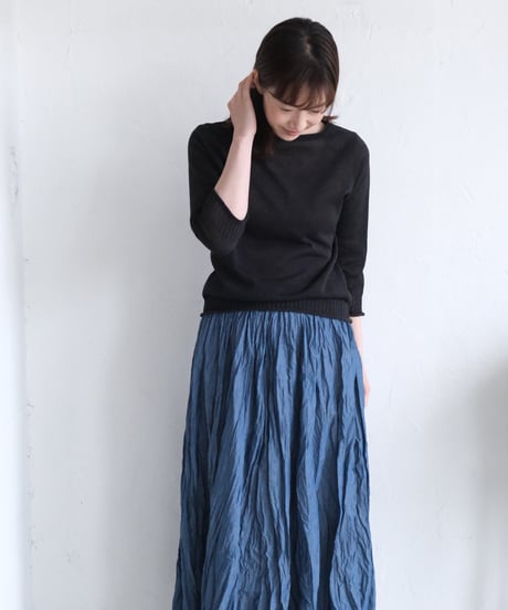 【AURA】和紙 2wayカーディガン　#lime green/navy /black