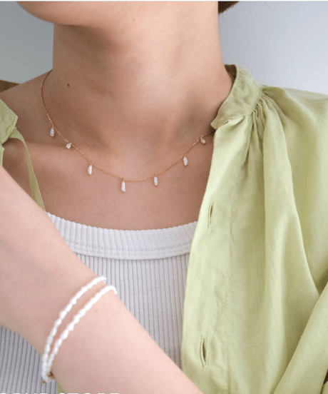 AURA jewelry × HN HIANDコラボ パールネックレス ハート AURA