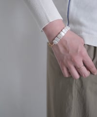 square gold mantel bracelet