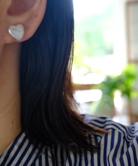 heart stud nonhole piece