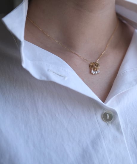 Akoya ame ring necklace