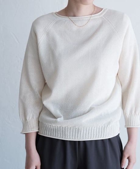 【AURA】和紙 2wayカーディガン　#white/ice gray/pink