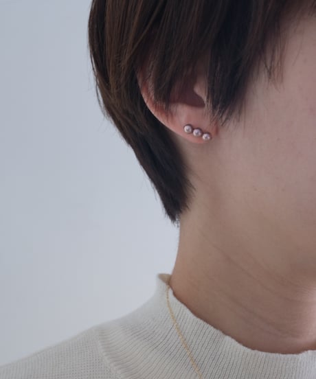 plum stud pierce/non hole pierce