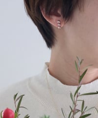 plum stud pierce/non hole pierce