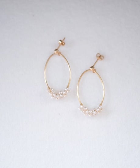 seed oval post pierce