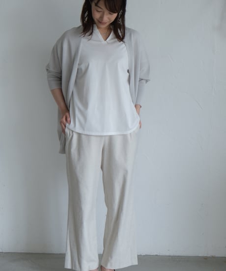 【AURA】和紙ニット2way ロングカーディガン