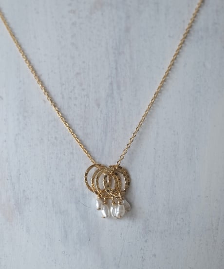 Akoya ame ring necklace