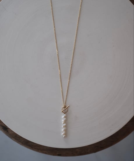 rice random SS mantel necklace