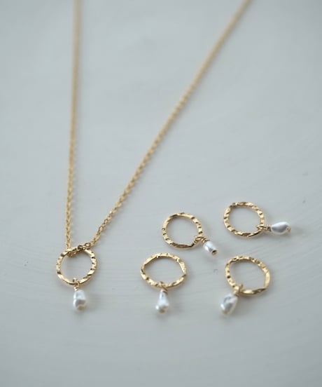 Akoya ame ring necklace