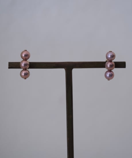 plum stud pierce/non hole pierce