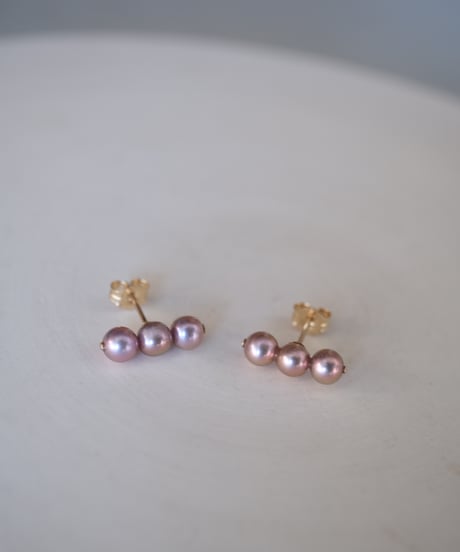plum stud pierce/non hole pierce