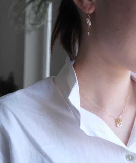 Akoya ame ring necklace