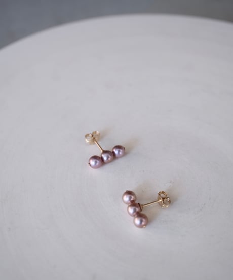 plum stud pierce/non hole pierce
