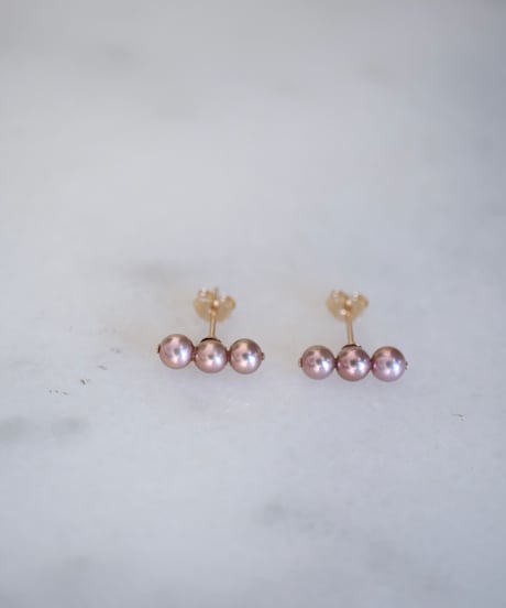 plum stud pierce/non hole pierce