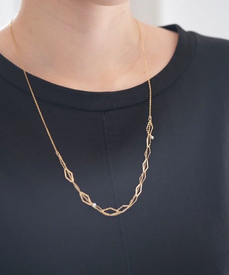 Akoya diamond chain necklace