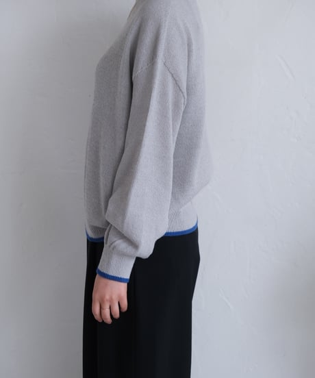 【AURA】和紙ニット　ウール混P/O  #gray