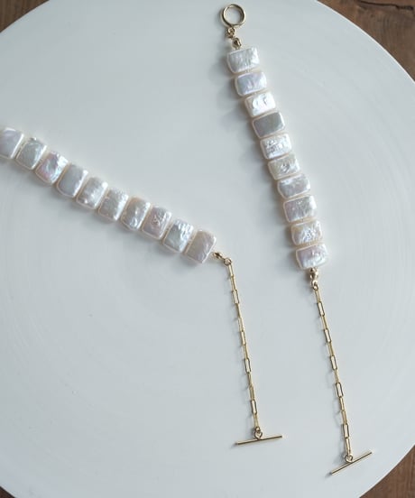 square gold mantel bracelet