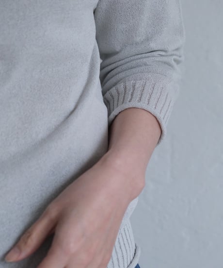 【AURA】和紙 2wayカーディガン　#white/ice gray/pink