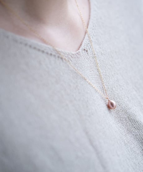 egg simple necklace   #champagne