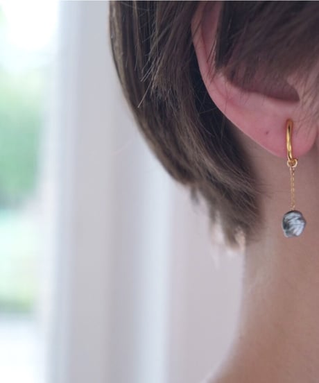 south sea pearl long soft nonhole pierce