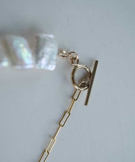 square gold mantel bracelet