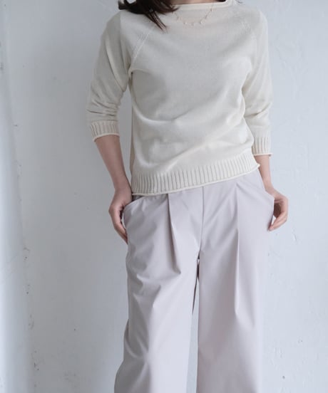 【AURA】和紙 2wayカーディガン　#white/ice gray/pink