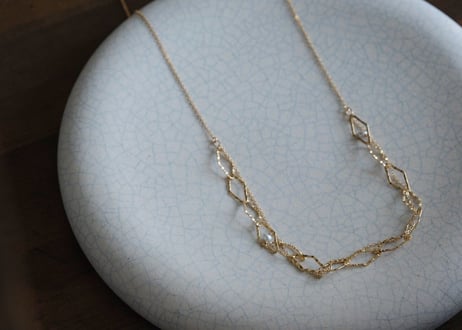 Akoya diamond chain necklace
