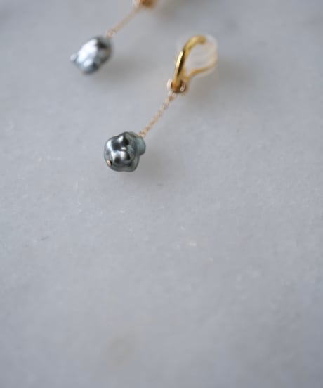 south sea pearl long soft nonhole pierce