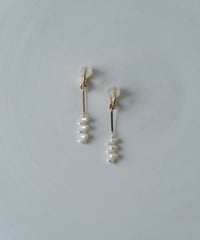 rice random SS bar earring