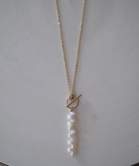 rice random SS mantel necklace