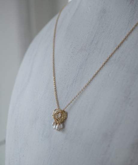 Akoya ame ring necklace