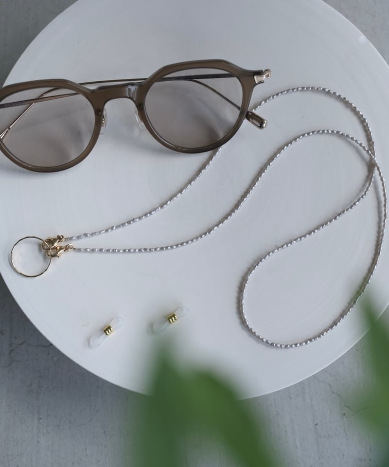 アクセサリー Meichan midori×AURA】glass chain necklace #Sサイズ | AURA