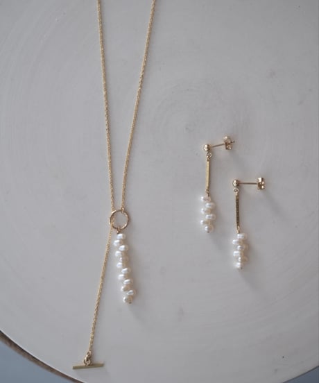 rice random SS mantel necklace